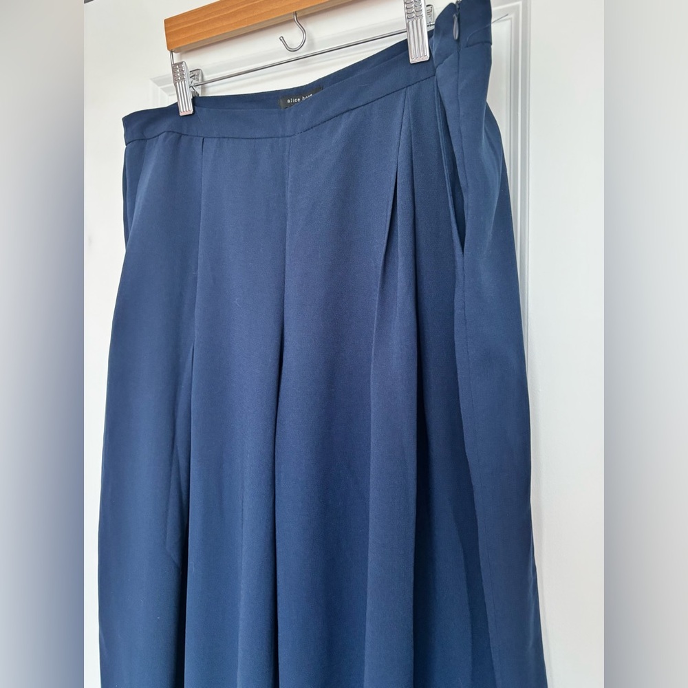 ALICE HOPE Navy Wide Leg Capri Pant US12 - Picture 7 of 8